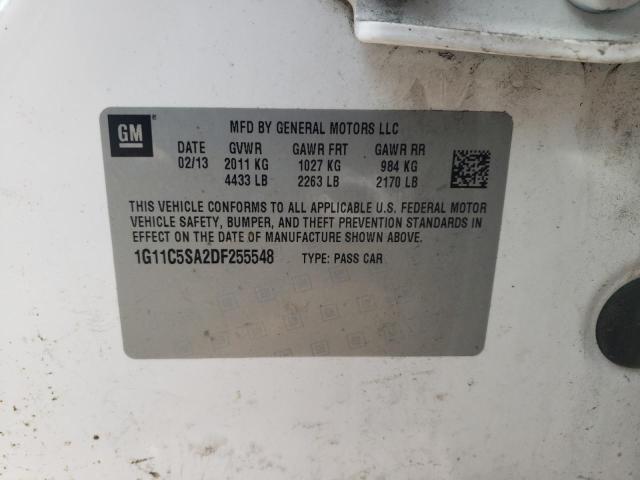 1G11C5SA2DF255548 - 2013 CHEVROLET MALIBU 1LT WHITE photo 12