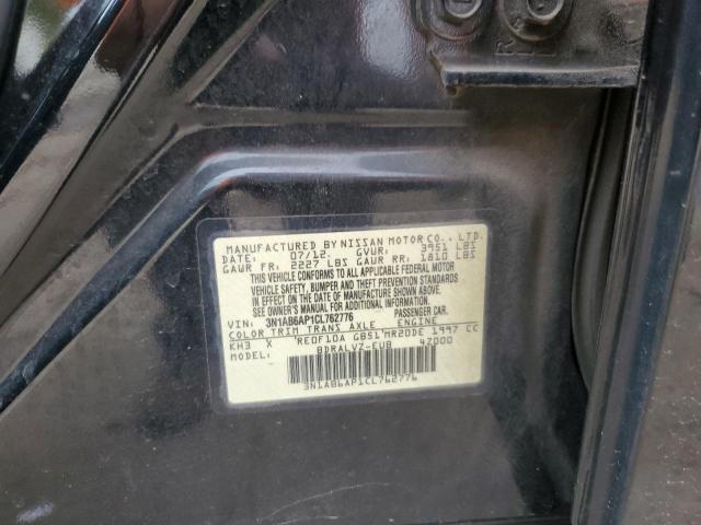 3N1AB6AP1CL762776 - 2012 NISSAN SENTRA 2.0 BLACK photo 12