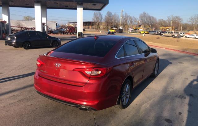 5NPE24AFXGH390497 - 2016 HYUNDAI SONATA SE RED photo 4