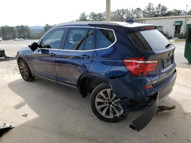 5UXWX5C51BLW13660 - 2011 BMW X3 XDRIVE28I BLUE photo 2