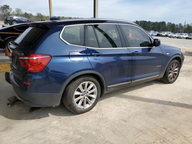 5UXWX5C51BLW13660 - 2011 BMW X3 XDRIVE28I BLUE photo 3