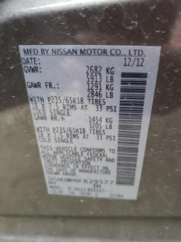 5N1AR2MN4DC629577 - 2013 NISSAN PATHFINDER S 棕色 照片 13