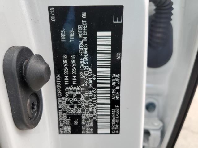 JTJBARBZ0J2166723 - 2018 LEXUS NX 300 BASE თეთრი ფოტო 13