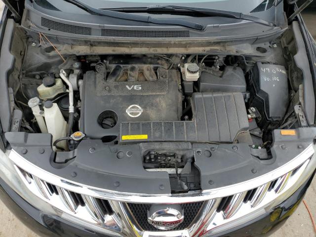 JN8AZ1MU1AW006292 - 2010 NISSAN MURANO S BLACK photo 12