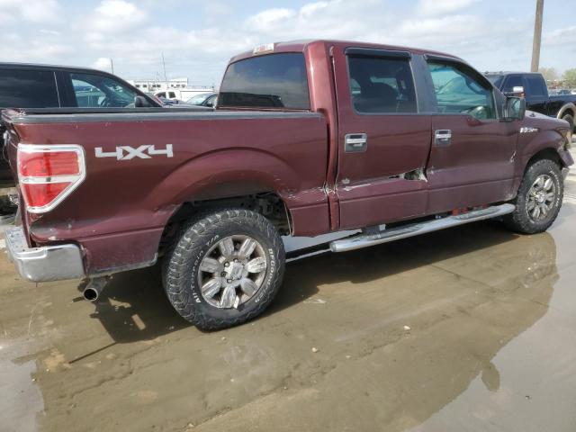 1FTEW1E89AFB44850 - 2010 FORD F150 SUPERCREW BURGUNDY photo 3