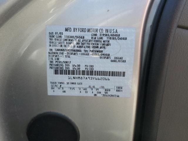 1LNHM87A93Y662066 - 2003 LINCOLN LS 银色 照片 12