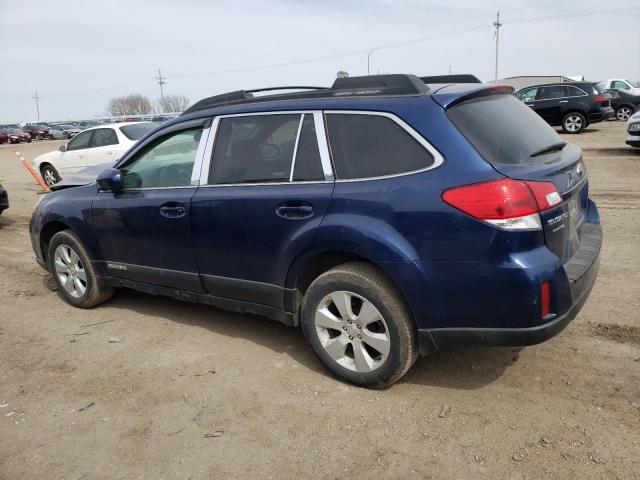 4S4BRCGC9B3356962 - 2011 SUBARU OUTBACK 2.5I PREMIUM BLUE photo 2