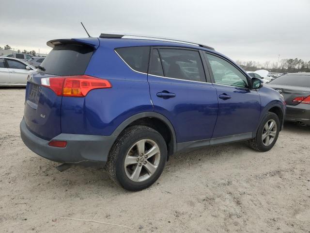 2T3WFREV5FW142883 - 2015 TOYOTA RAV4 XLE BLUE photo 3