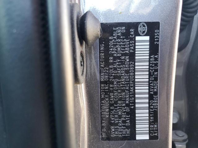 4T1G11AKXPU080892 - 2023 TOYOTA CAMRY SE NIGHT SHADE GRAY photo 12
