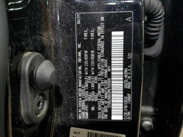 5TDGZRBH3MS109969 - 2021 TOYOTA HIGHLANDER XLE 黑色 照片 13