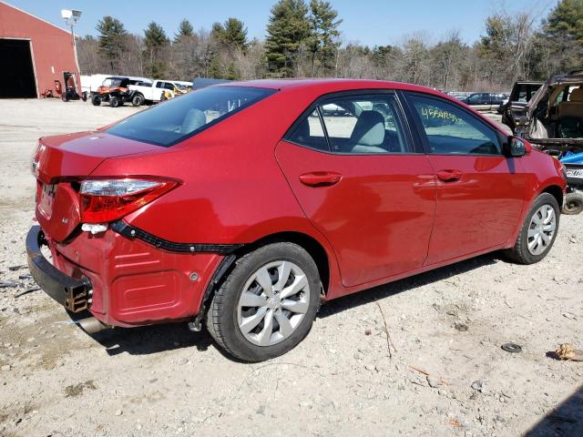 5YFBURHE8GP489443 - 2016 TOYOTA COROLLA L RED photo 3