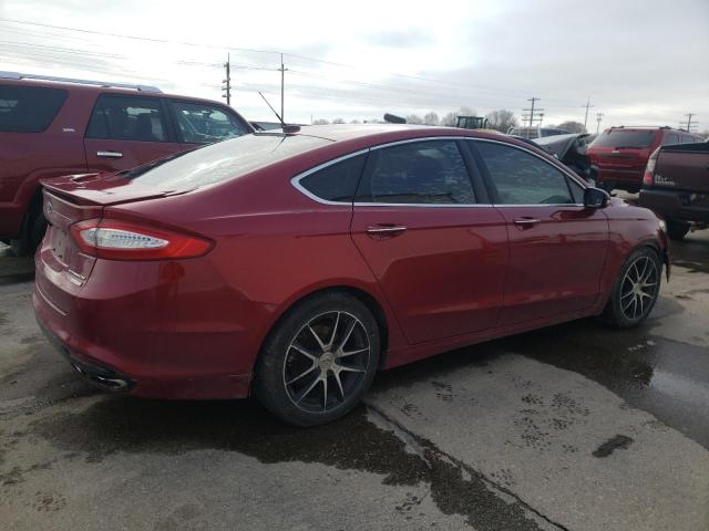 3FA6P0K93ER170724 - 2014 FORD FUSION TITANIUM RED photo 3