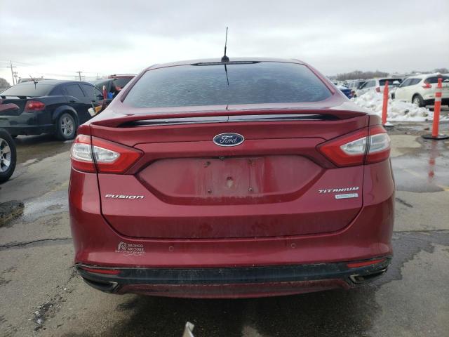 3FA6P0K93ER170724 - 2014 FORD FUSION TITANIUM RED photo 6