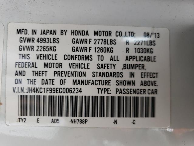 JH4KC1F99EC006234 - 2014 ACURA RLX ADVANCE WHITE photo 13