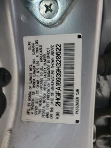 2HGFA16939H320622 - 2009 HONDA CIVIC EXL SILVER photo 12