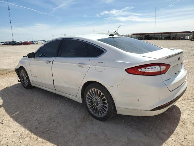 3FA6P0RU6ER112018 - 2014 FORD FUSION TITANIUM HEV WHITE photo 2