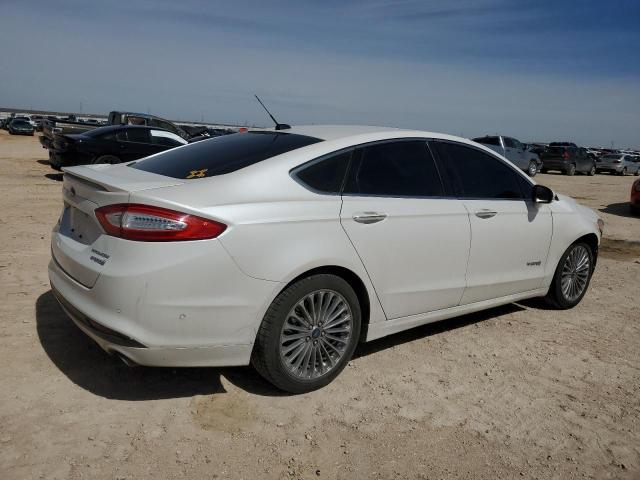 3FA6P0RU6ER112018 - 2014 FORD FUSION TITANIUM HEV WHITE photo 3