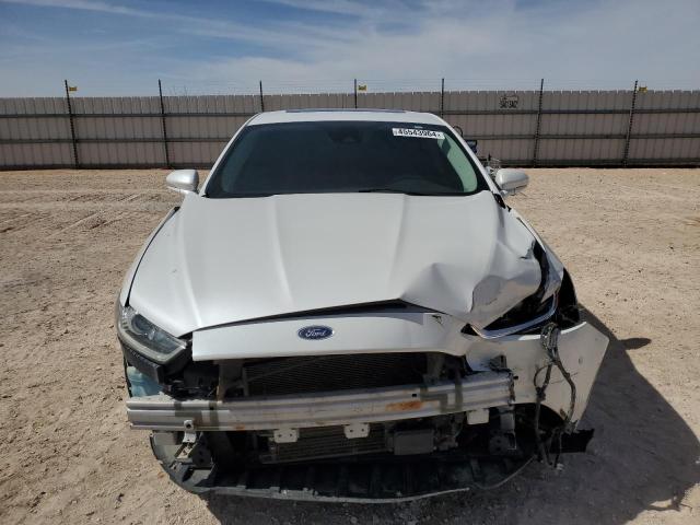 3FA6P0RU6ER112018 - 2014 FORD FUSION TITANIUM HEV WHITE photo 5