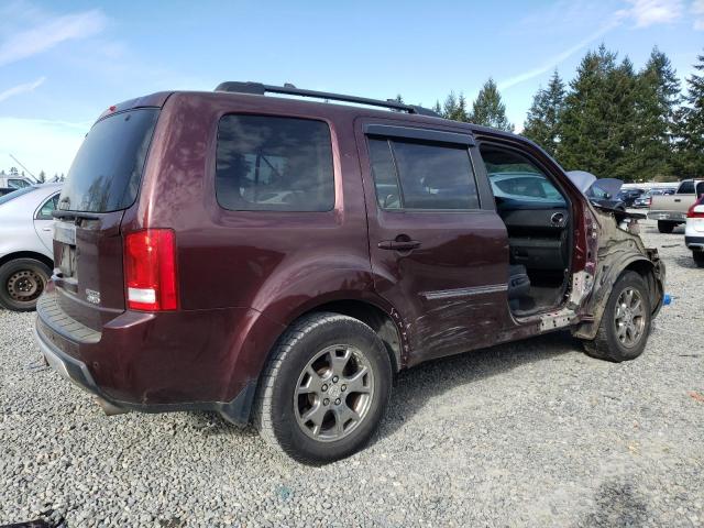 5FNYF4H94BB045832 - 2011 HONDA PILOT TOURING BURGUNDY photo 3