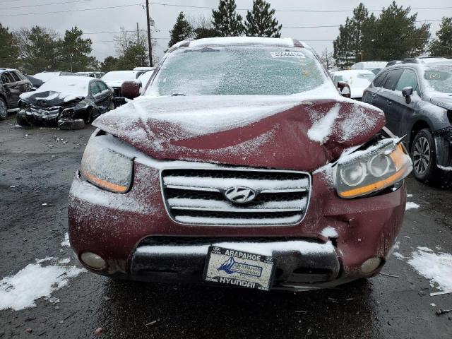 5NMSH13E59H290750 - 2009 HYUNDAI SANTA FE SE MAROON photo 5