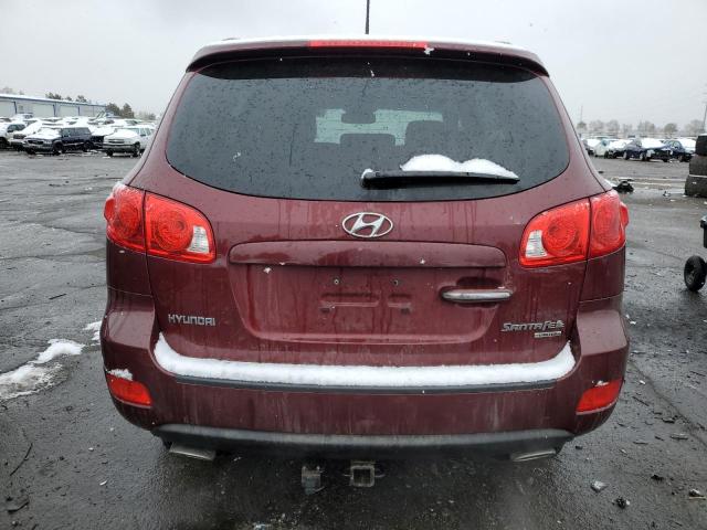 5NMSH13E59H290750 - 2009 HYUNDAI SANTA FE SE MAROON photo 6