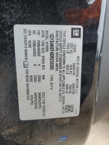 1GYS4KEF4DR230383 - 2013 CADILLAC ESCALADE ESV PLATINUM შავი ფოტო 12