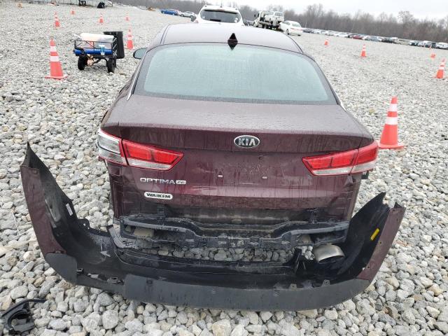 5XXGT4L35HG161618 - 2017 KIA OPTIMA LX BURGUNDY photo 6