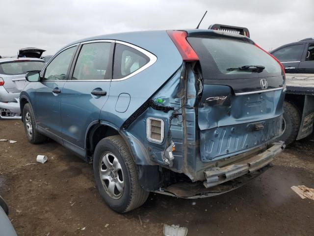 5J6RM4H34DL047547 - 2013 HONDA CR-V LX BLUE photo 2