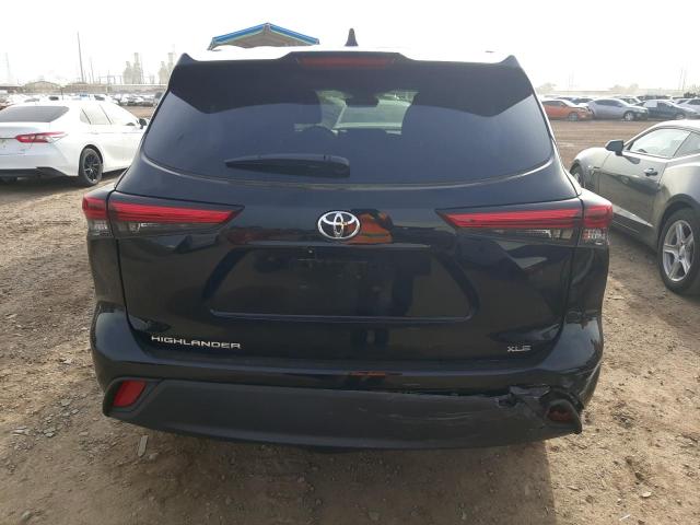 5TDGZRAH2NS554254 - 2022 TOYOTA HIGHLANDER XLE BLACK photo 6