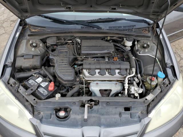 2HGES16534H629876 - 2004 HONDA CIVIC LX GRAY photo 11