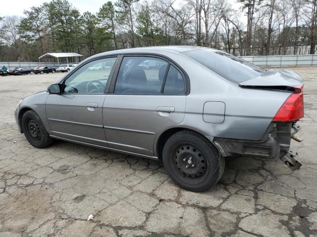 2HGES16534H629876 - 2004 HONDA CIVIC LX GRAY photo 2