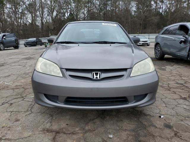 2HGES16534H629876 - 2004 HONDA CIVIC LX GRAY photo 5