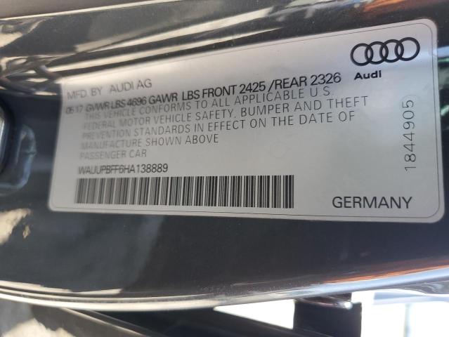 WAUUPBFF6HA138889 - 2017 AUDI A3 E-TRON PREMIUM GRAY photo 12