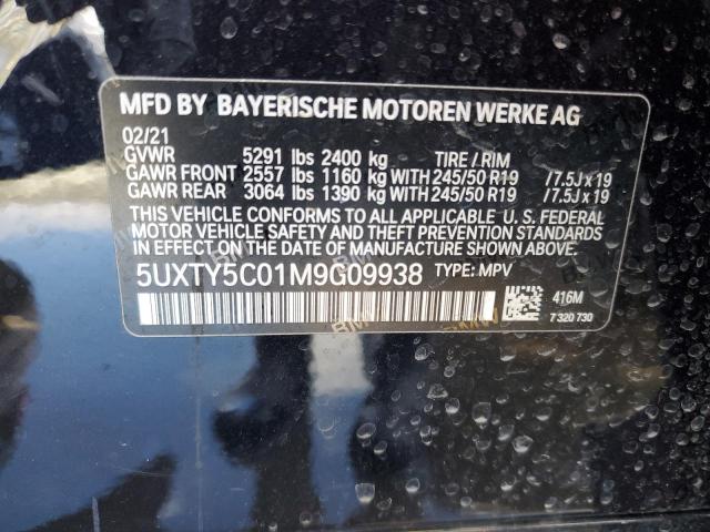 5UXTY5C01M9G09938 - 2021 BMW X3 XDRIVE30I BLUE photo 14