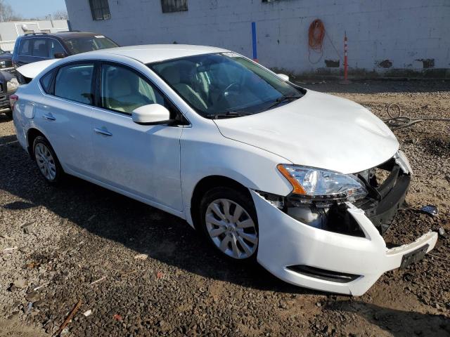 3N1AB7AP8FY267195 - 2015 NISSAN SENTRA S WHITE photo 4