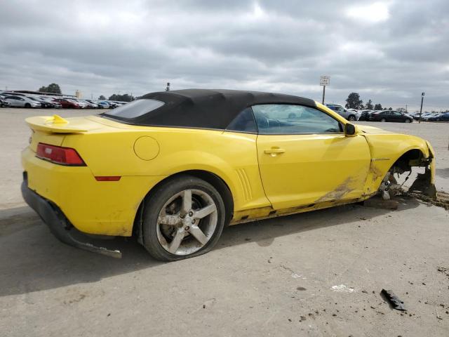 2G1FD3D39F9294557 - 2015 CHEVROLET CAMARO LT YELLOW photo 3