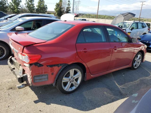 2T1BU4EE3DC124672 - 2013 TOYOTA COROLLA BASE RED photo 3