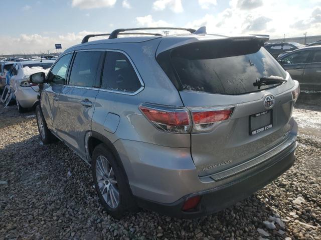 5TDJKRFH7FS174525 - 2015 TOYOTA HIGHLANDER XLE SILVER photo 2