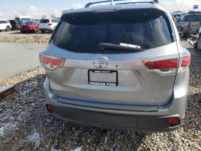 5TDJKRFH7FS174525 - 2015 TOYOTA HIGHLANDER XLE SILVER photo 6