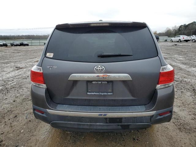 5TDZA3EH0CS027396 - 2012 TOYOTA HIGHLANDER BASE GRAY photo 6