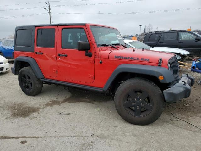 1C4BJWDG6GL137503 - 2016 JEEP WRANGLER U SPORT RED photo 4