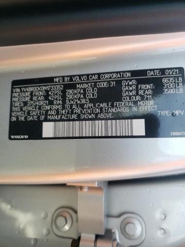 YV4BR0CK0M1733352 - 2021 VOLVO XC90 T8 RECHARGE INSCRIPTION EXPRESS SILVER photo 14