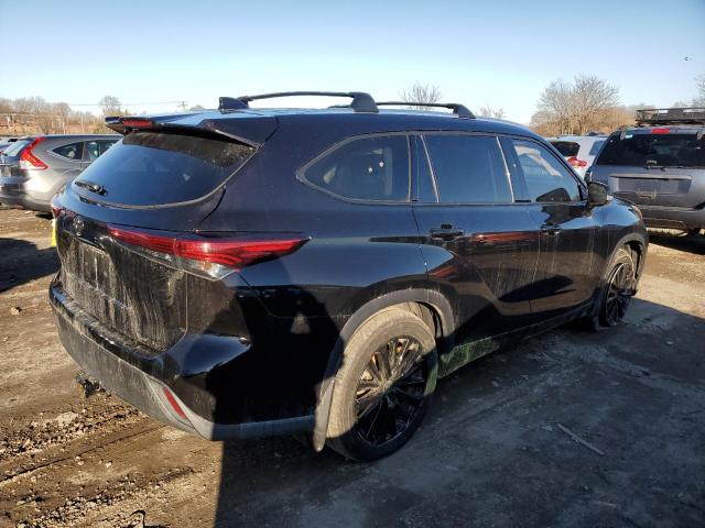 5TDHZRBH1MS131487 - 2021 TOYOTA HIGHLANDER XLE BLACK photo 3