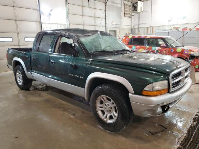 1B7HL48X12S560832 - 2002 DODGE DAKOTA QUAD SLT GREEN photo 4