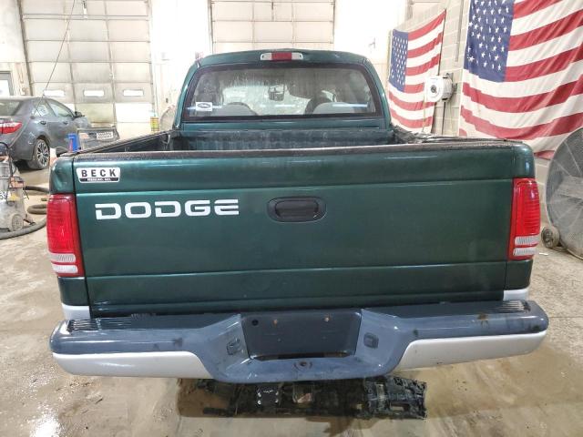 1B7HL48X12S560832 - 2002 DODGE DAKOTA QUAD SLT GREEN photo 6