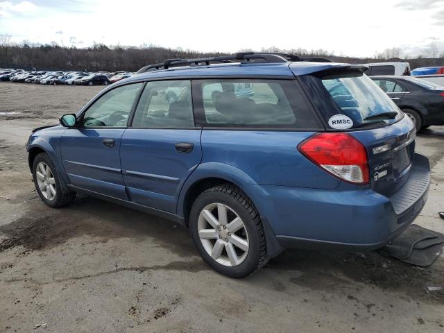 4S4BP61CX87335815 - 2008 SUBARU OUTBACK 2.5I BLUE photo 2