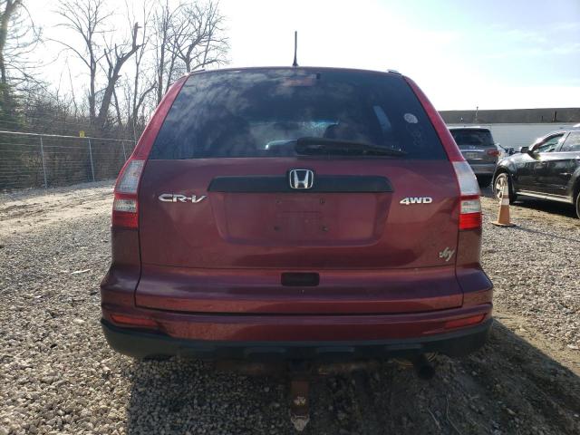 5J6RE4H30BL038712 - 2011 HONDA CR-V LX RED photo 6