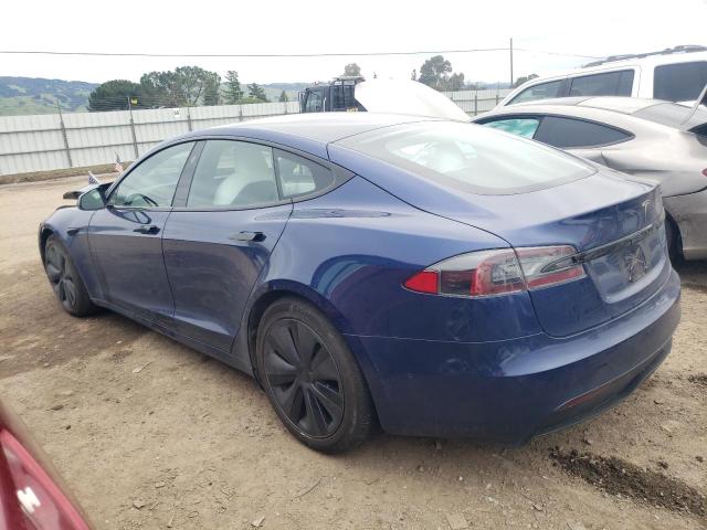 5YJSA1E52NF469437 - 2022 TESLA MODEL S ლურჯი ფოტო 2