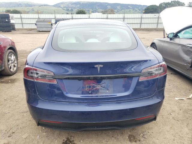 5YJSA1E52NF469437 - 2022 TESLA MODEL S ლურჯი ფოტო 6