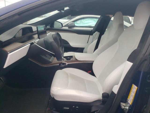 5YJSA1E52NF469437 - 2022 TESLA MODEL S ლურჯი ფოტო 7